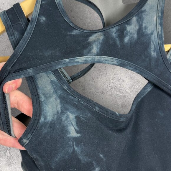 Alphalete Sports Bra Cut Out Womens Size XS Black Grey Tie Dye AL20-001 Athletic - Picture 6 of 10